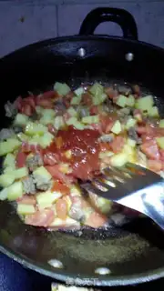 Make Tomato beef potatoes step 14