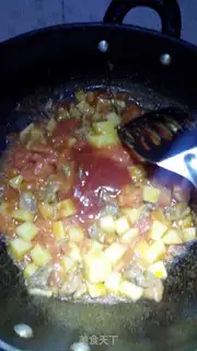 Make Tomato beef potatoes step 15