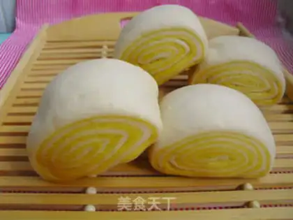 Make Pumpkin double-coloured buns step 6