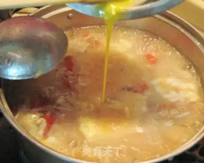 Make Gold needle tomato eggplant soup step 10
