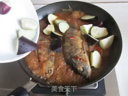 Make Eggplant bean petals step 5