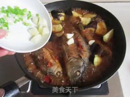 Make Eggplant bean petals step 7