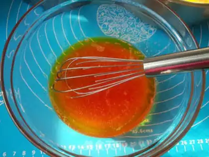 Make Orange cake roll step 2