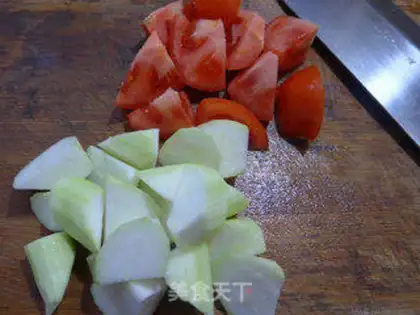 Make Tomatoes are cooking at night step 1