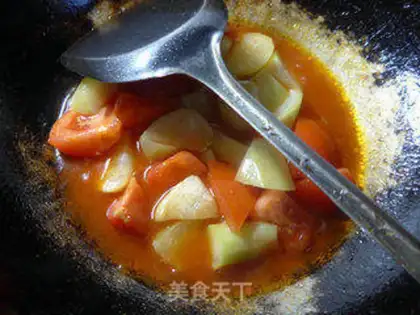 Make Tomatoes are cooking at night step 10