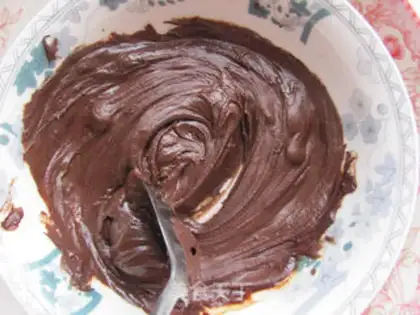 Make Chocolate leaves step 2