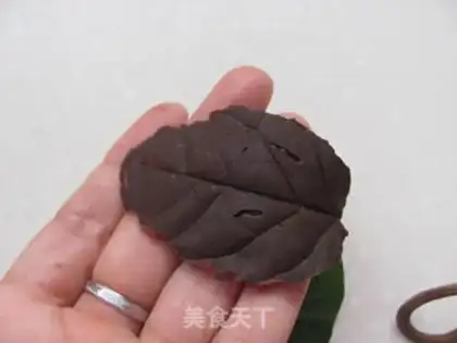 Make Chocolate leaves step 8