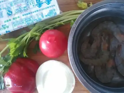 Make Sour shrimp tofu step 0