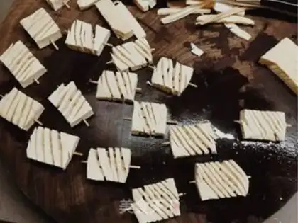 Make Orchid tofu step 1