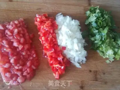 Make Sour shrimp tofu step 1