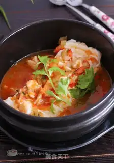 Make Sour shrimp tofu step 9