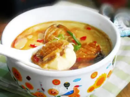 Make Abalone steamed eggs step 8