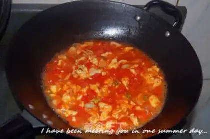 Make Tomato eggs, saliva step 5