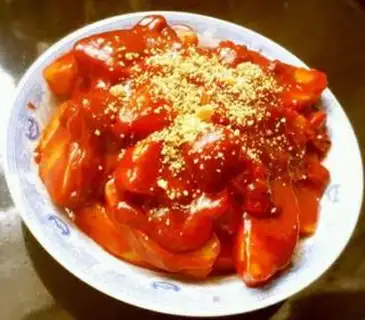 Make Hot fried rice cake step 3