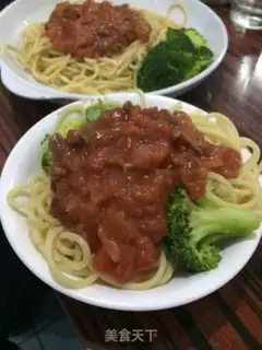 Make Classic pasta of meat sauce step 19