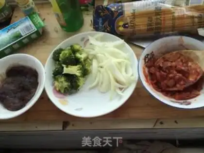 Make Black pepper steak + pasta step 0