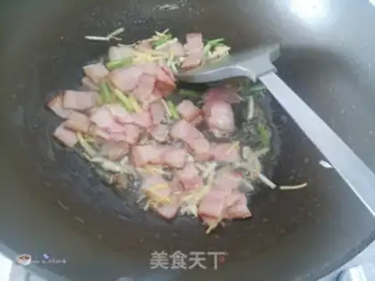 Make Crab mushroom fried bacon step 5