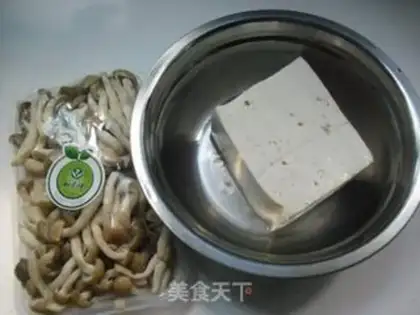 Make Crab mushroom tomato tofu step 0