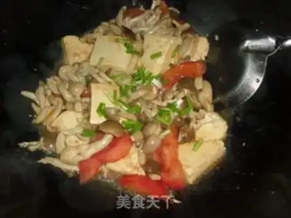 Make Crab mushroom tomato tofu step 8