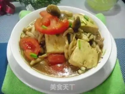 Make Crab mushroom tomato tofu step 9