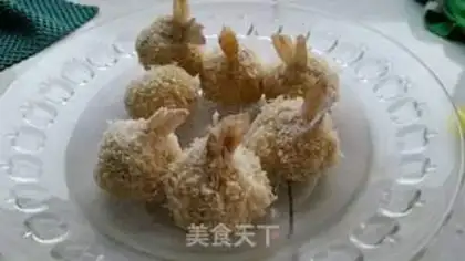 Make Shrimp-cheese heart potato ball step 8