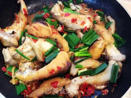 Make Snacks of chili fish step 6
