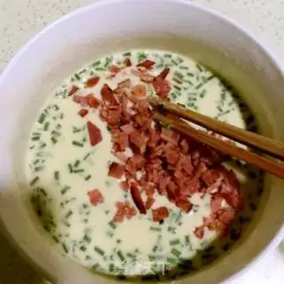 Make Bacon onion eggcake step 4