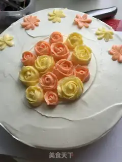 Make Butterflies birthday cake step 6