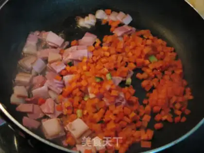 Make Bacon pineapple rice step 7