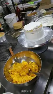Make Mango cake step 8