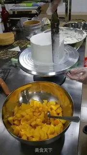 Make Mango cake step 9