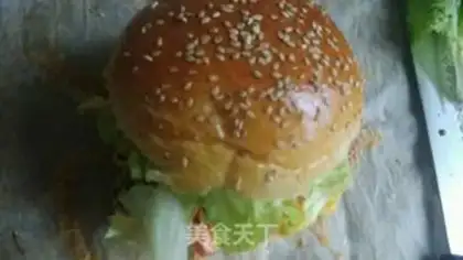Make Egg ham burger step 10
