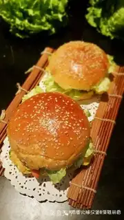 Make Egg ham burger step 11