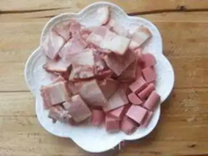 Make Bacon pineapple rice step 2