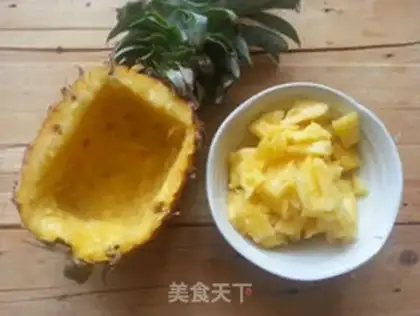 Make Bacon pineapple rice step 4