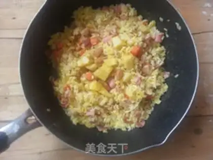 Make Bacon pineapple rice step 10