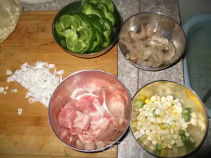 Make Bacon shrimp pizza step 0