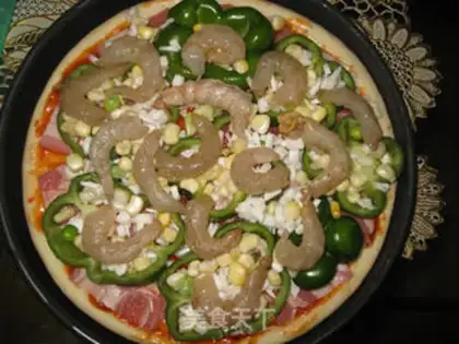 Make Bacon shrimp pizza step 3