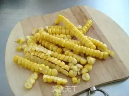 Make Milky corn soup step 1