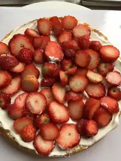 Make Strawberry fruitcake step 2
