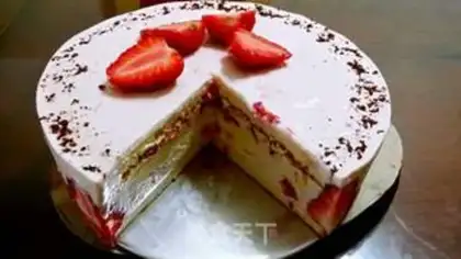 Make Strawberry cheese mousse step 13
