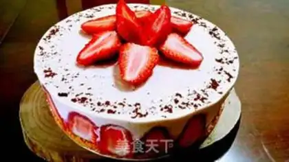 Make Strawberry cheese mousse step 15