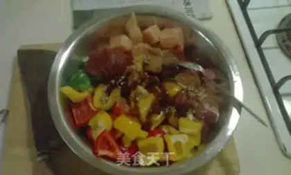 Make Five-coloured meat string step 2