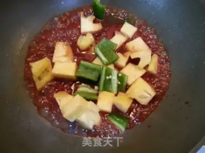 Make Pineapple, old tofu step 2