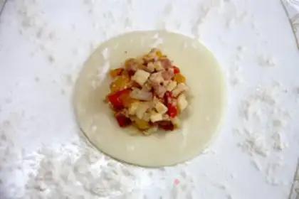 Make Bacon and vegetable dumplings step 3