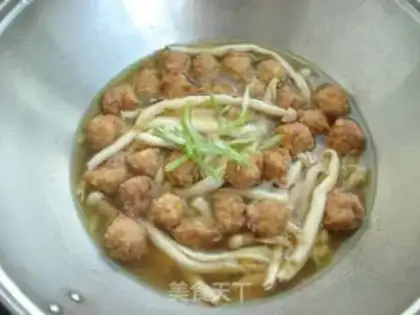 Make Seafood mushroom ball soup step 5