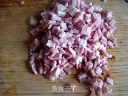 Make Soy sauce bacon fried rice step 1