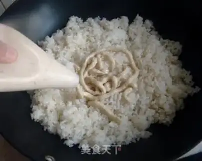 Make Soy sauce bacon fried rice step 6
