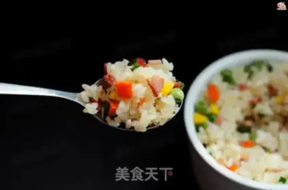 Make Soy sauce bacon fried rice step 11