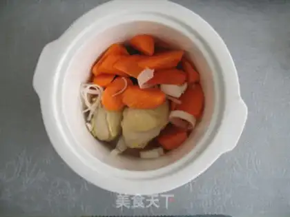 Make Chicken leg carrot mushroom soup step 3